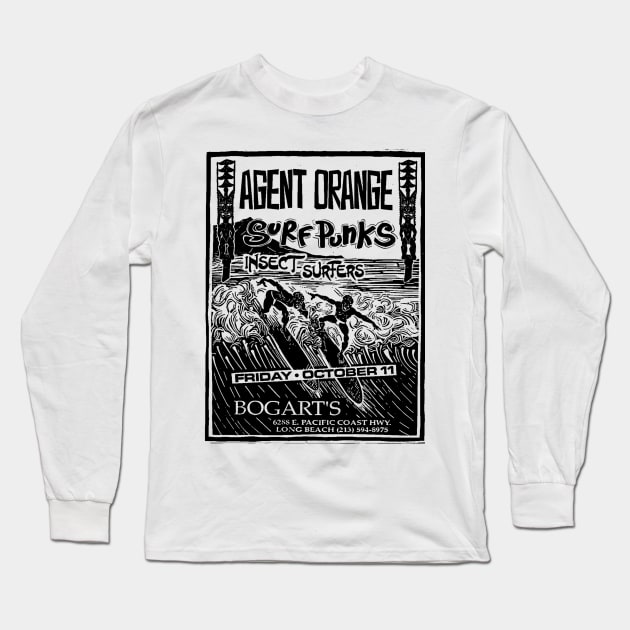 Agent The Surf Punk Orange Long Sleeve T-Shirt by The Italian Wine Podcasts